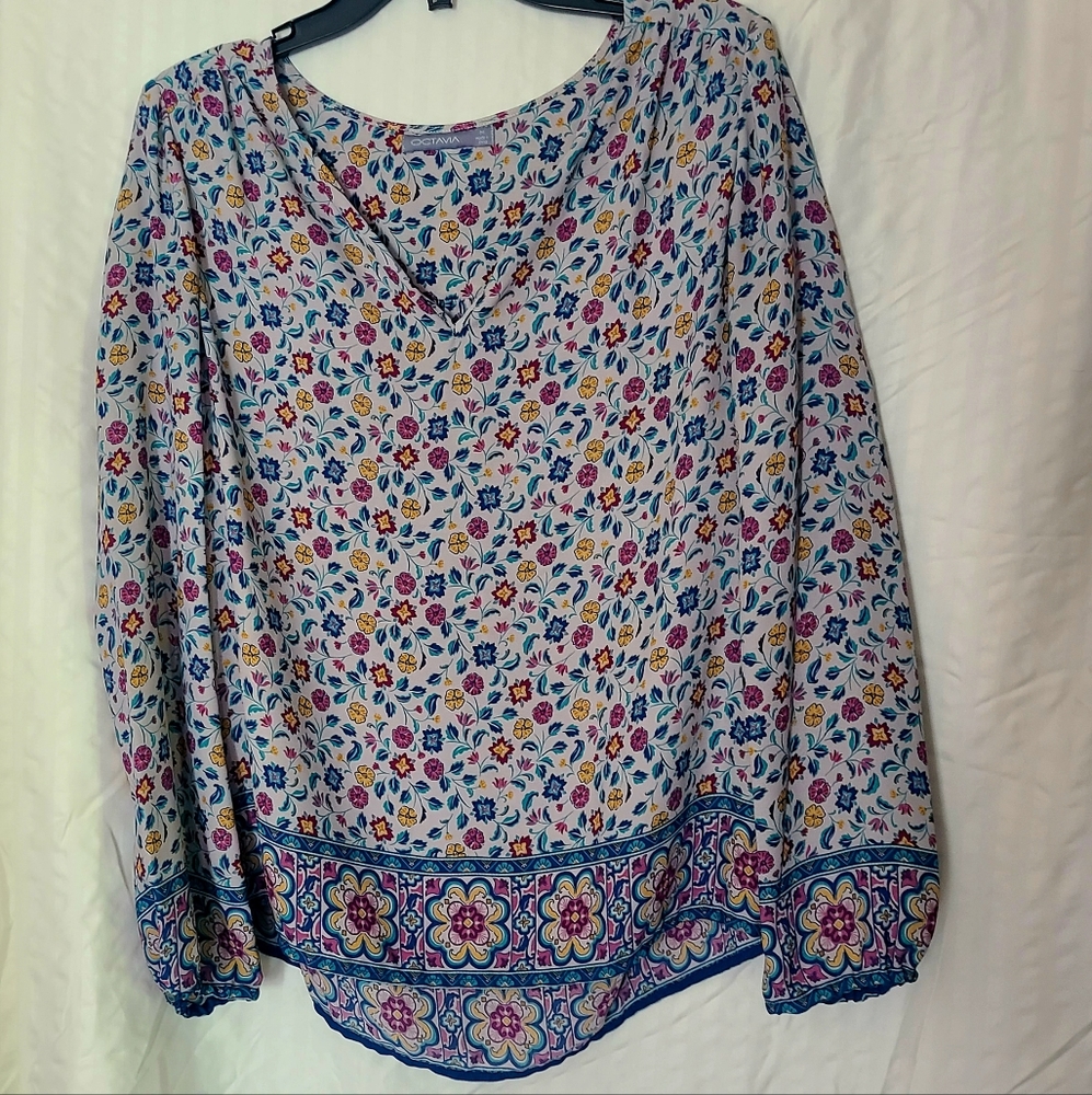 EUC Octavia floral blouse